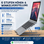 Laptopständer aus Aluminium – Mehr Komfort für Ihren Arbeitsplatz 💻✨ - SmartTechnik24