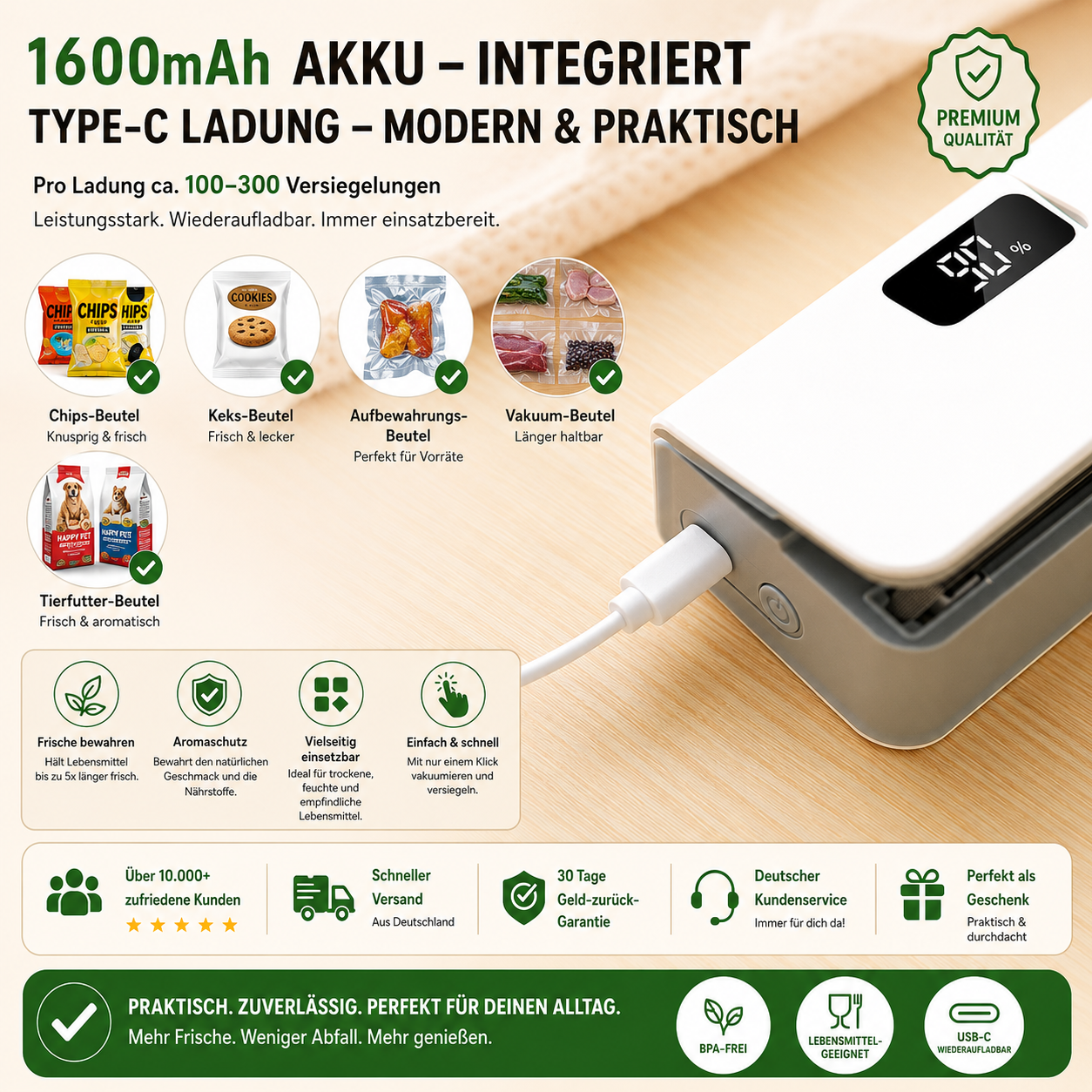 Mini Versiegeler - Frische auf Knopfdruck!