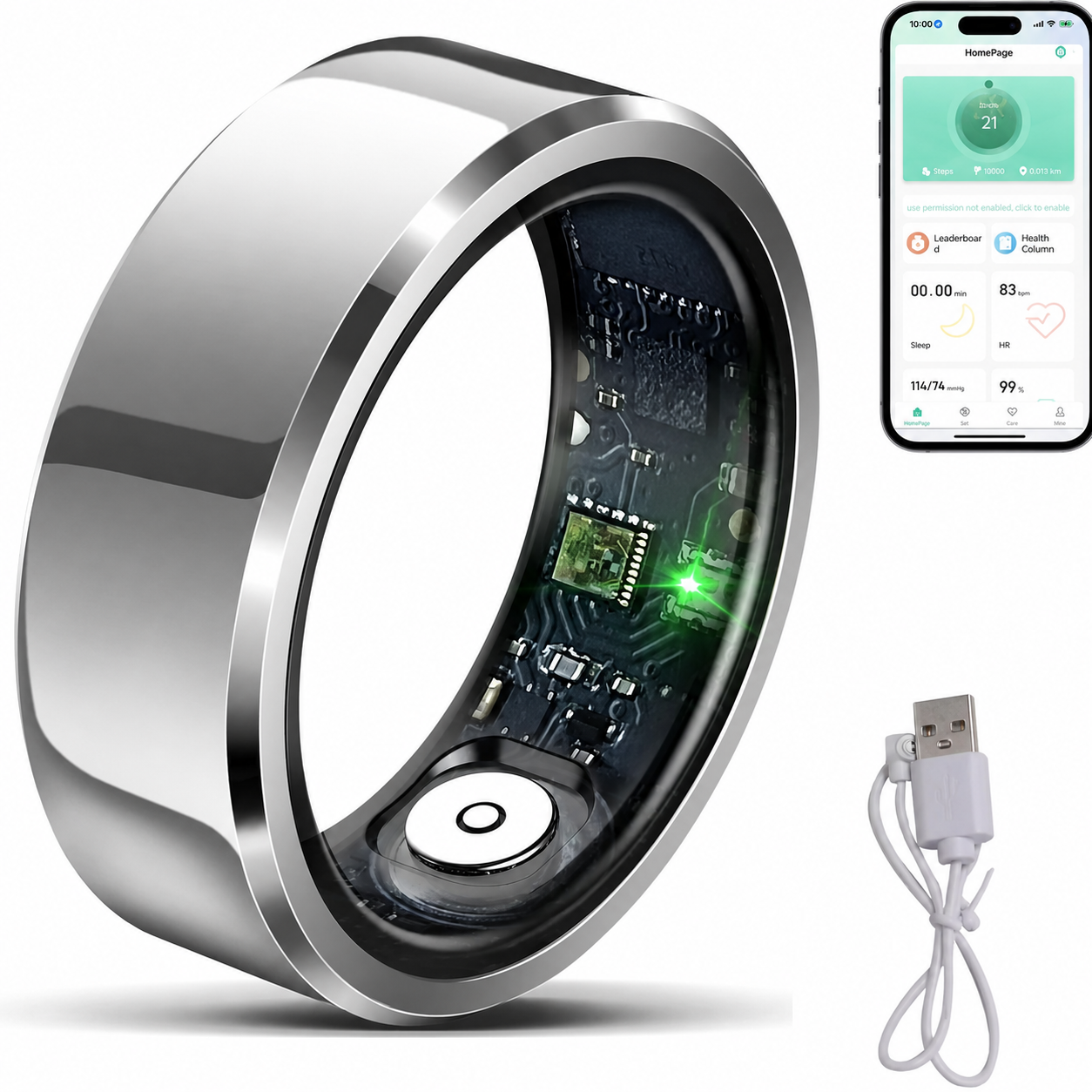 Smart Ring Edelstahl