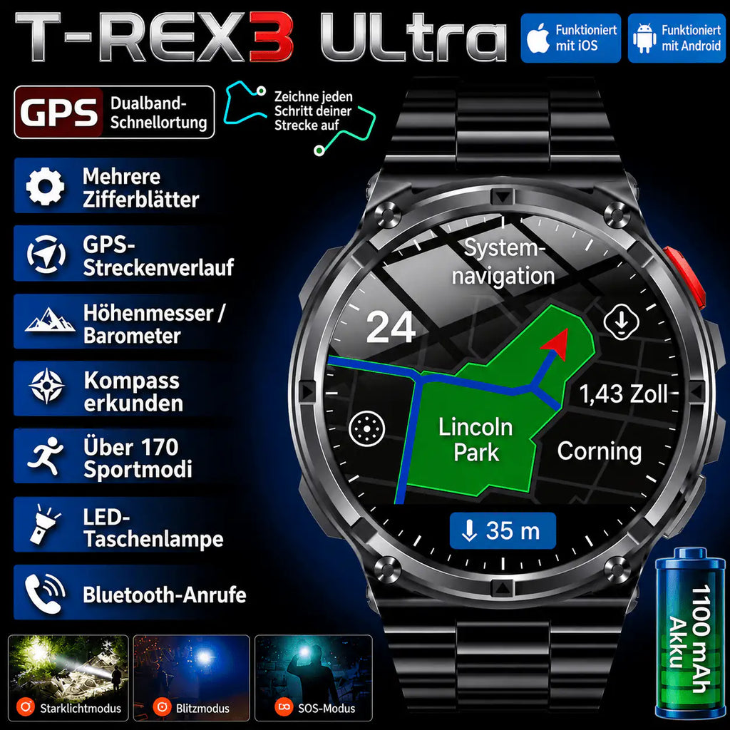 T-Rex3 Pro Smartwatch - SmartTechnik24